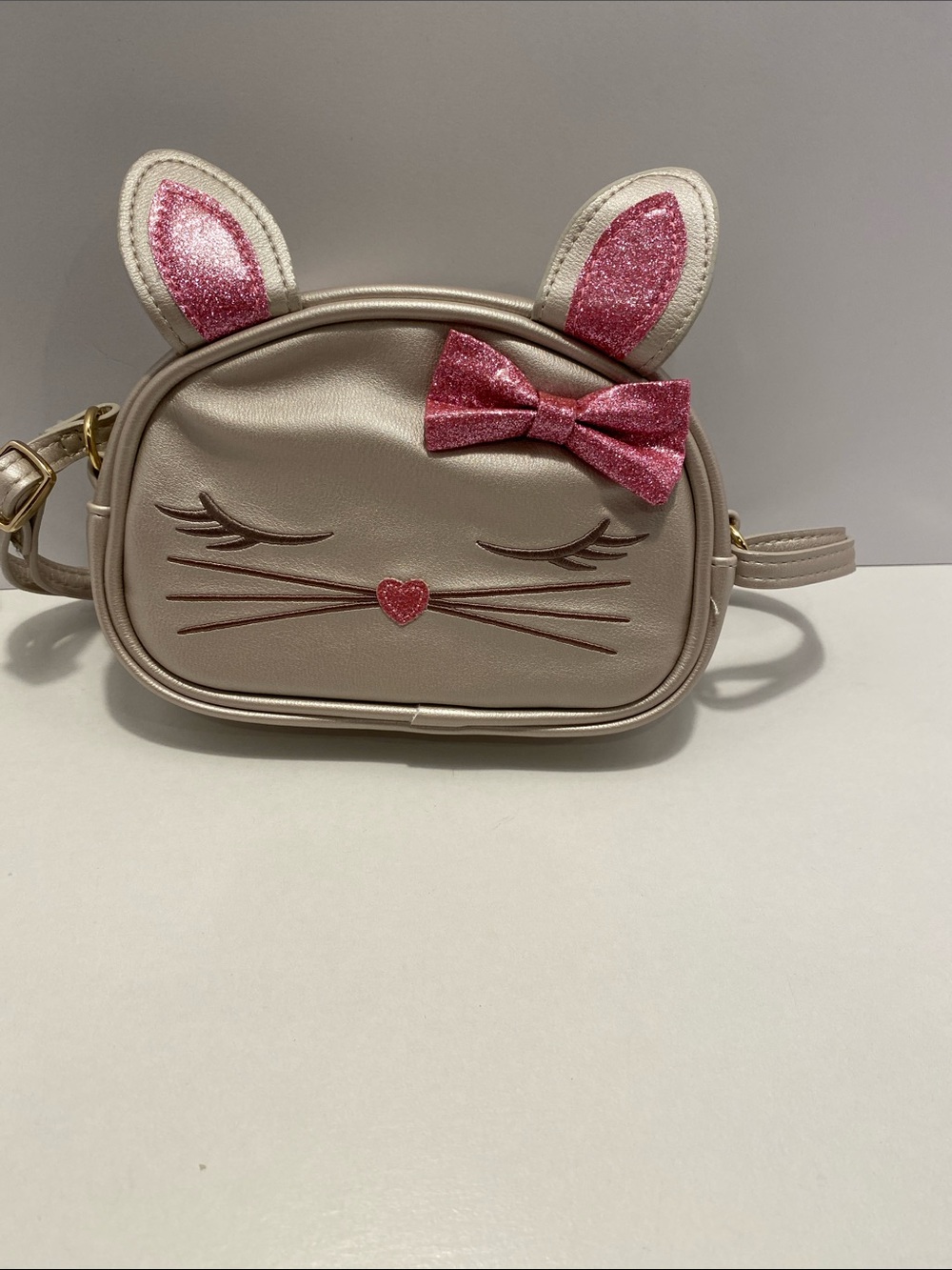 Kids Cute Bunny Purse in Pink Glitter NWT. Stephen Joseph